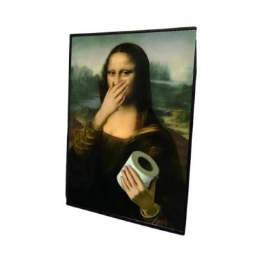 Imagem de Engraçado Mona Lisa Toilet Poster Autoadesivo À Prova D'água Arte Ades