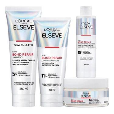 Imagem de Kit Bond Repair Shampoo + Cond. + Pré-sh. + Máscara  Elseve