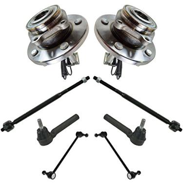 Imagem de Kit de 8 peças dianteiro da barra de direção da extremidade da barra oscilante rolamento do cubo da roda LH RH conjunto