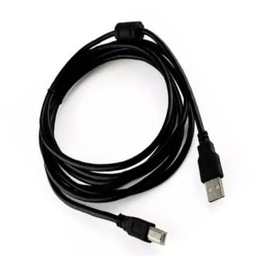 Imagem de Cabo Usb Para Impressora 5 Metros Com Filtro Preto Lacrado - Hackz