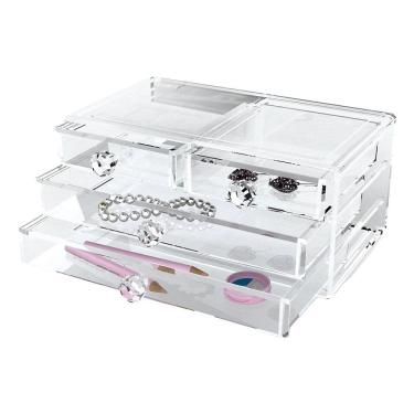 Imagem de Caixa Organizadora de Acrílico com 4 Gavetas - Jolitex MEK - 4 Gavetas