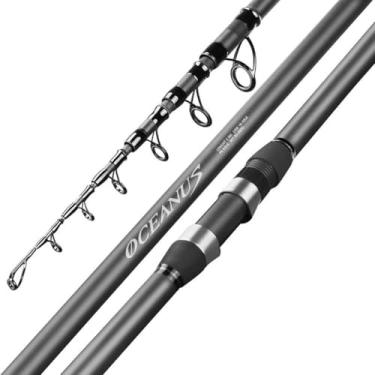 Imagem de Vara De Pesca De Carbono Super Hard Ultralight Telescópica Vara De Pesca 2,1 M 2,4 M 2,7 M 3 M 3,3 M 3,6 M 3,9 M 4,2 M 4,5 M Para água Salgada De água Doce Sea Lake Beach, One Color, 3.3m