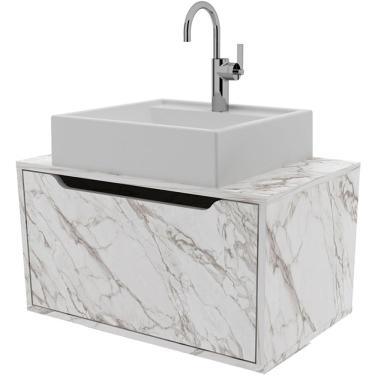 Imagem de Gabinete de Banheiro 60 cm com Cuba e 1 Porta Basculante