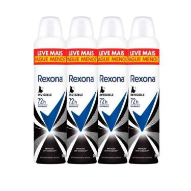 Imagem de Kit Desodorante Antitranspirante Aerosol Rexona Invisible 72 horas 250