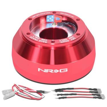 Imagem de NRG Innovations Cubo curto para volante estilo corrida, eixo de direção de alumínio bloqueável, unidade adaptadora de liberação rápida com padrão de parafuso de 6 x 70 mm, para Toyota/Scion/Subaru
