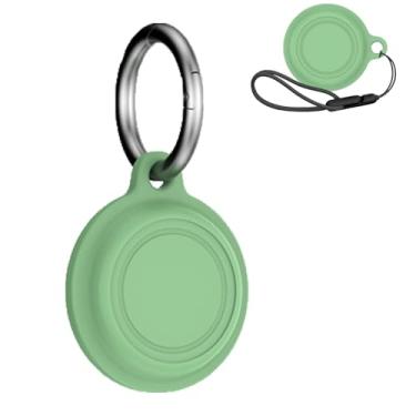 Imagem de NOUKAJU Capa para Motorola Moto Tag, capa protetora de silicone (com fivela redonda + cordão) à prova de quedas, à prova de arranhões, à prova de poeira, capa protetora para etiqueta Moto (verde)