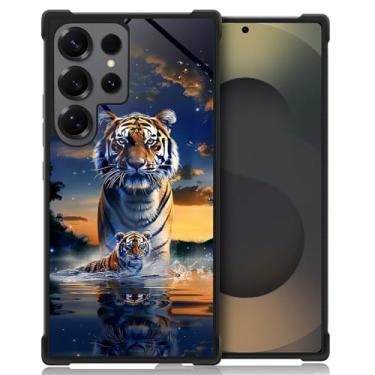 Imagem de Punmada Compatível com Samsung Galaxy S25 Ultra Mobile Case Creative Acrylic Silicone Edge Capa Slim Protection Grip Especialmente Projetada para Samsung Galaxy S25 Ultra King Tiger com Bebê Tigre