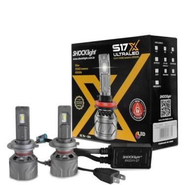 Imagem de Kit Lâmpadas Ultra LED H7 S17x 6500k 5500 Lumens 55w CanBus - Shocklig