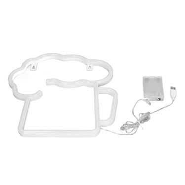 Imagem de AYNEFY Cerveja de Neon Sinais de Vidro de Cerveja Luz Branca Quente Design USB Power IP45 Imper Impermeável Fácil Pendurar para Decoração de Barra Decoração de Restaurante de Festa