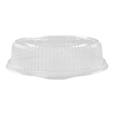 Imagem de Restaurantware - APENAS TAMPAS: Tampas redondas de alumínio Lux para bandejas de alimentos de 30 cm, 10 capas transparentes em forma de cúpula - Bandejas de catering vendidas separadamente