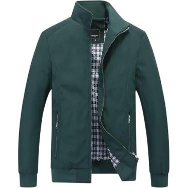 Imagem de Jaqueta Masculina Leve Lazer Jaqueta Transição Manga Longa Verão Jaqueta Bomber Esportes Ao Ar Livre, Vert, M
