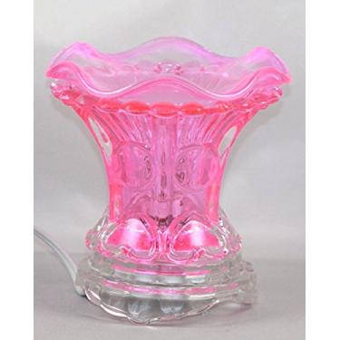 Imagem de VCS Aquecedor De Óleo Perfumado Vidro Elétrico Rosa (Queimador/Lâmpada) Com Interruptor Dimmer