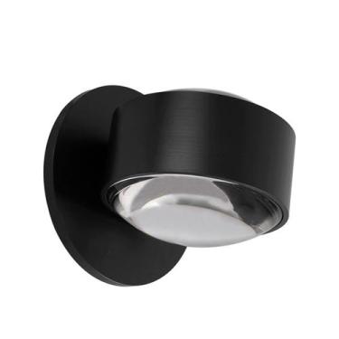 Imagem de Arandela Led Vidro Aluminio Preto 8w 75 3000k Effect - Yamamura