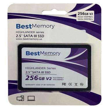 Imagem de Hd Ssd Best Memory Highlander 256Gb, Sata Iii, 2.5, Leitura