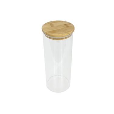 Imagem de Pote Hermético de Vidro com Tampa Bambu 1500ml - DECORPLACE