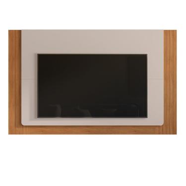 Imagem de Painel Suspenso Roma 217cm para TV até 60” - Casa D Off White/Cedro