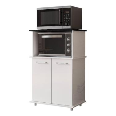 Imagem de Balcão Multiuso Isis 2 Portas para Forno e Micro-ondas - Nicioli Branco
