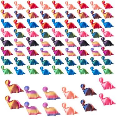 Imagem de Teenzee 100 peças de mini animais impressos em 3D, figuras de plástico em miniatura, pequenas estatuetas de dragão, para microfadas, jardim, paisagem, acessórios, esconder, artesanato, decoração