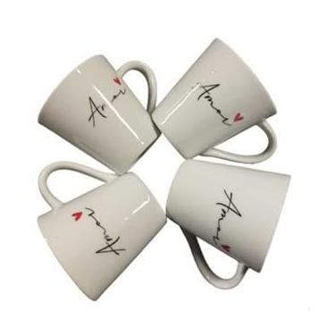 Imagem de Conjunto kit canecas/xicaras café chá em porcelana personalizadas(2 unidades)