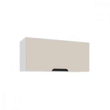 Imagem de Armário Aéreo 1 Porta 80cm Meena Politorno Móveis - Branco/Creme