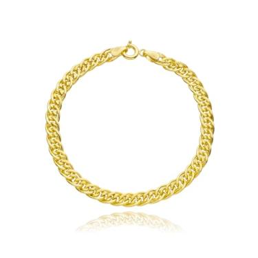 Imagem de Pulseira Feminina Mimosa Grossa Ouro 18k 750 Amarelo 18cm