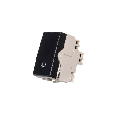 Imagem de Módulo Interruptor Pulsador Para Campainha Margirius Sleek 10A Preto Ebony