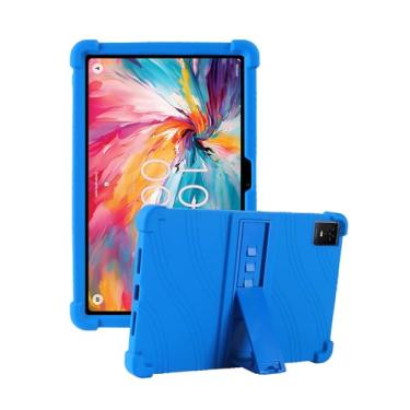 Imagem de Fannayipin Capa infantil de silicone macio com suporte de PC para TCL TAB 10 NXTPAPER 5G (9199S) Tab 10 Gen 2 (8196G/8496G), 10,4 polegadas (azul)
