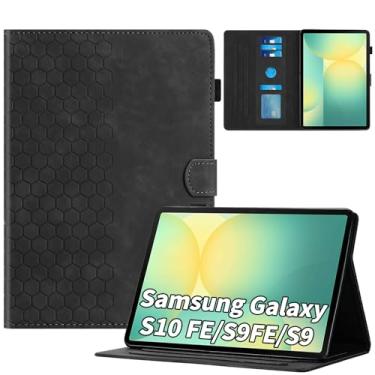 Imagem de Kitzomi Capa para Samsung Galaxy Tab S10 Fe/S9 Fe 5G 10,9 polegadas/S9 Tab S9 11 polegadas, suporte inteligente de visualização em vários ângulos com bolso Auto Wake/Sleep PU capa flip para tablet