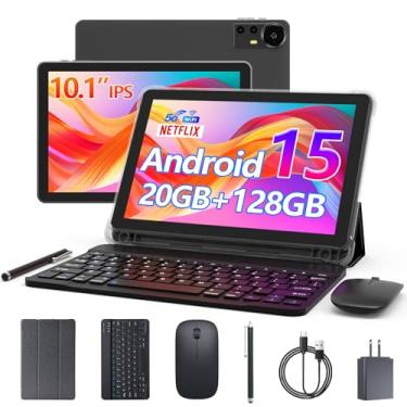 Imagem de CUPEISI tablet Android 13 de 10 polegadas, 12 GB de RAM+128 GB de ROM/1 TB expansível para tablet PC, 2 em 1 com teclado, CPU HD de quatro núcleos de 2,0 GHz, certificado pelo Google 5G WiFi 6 BT 5.0