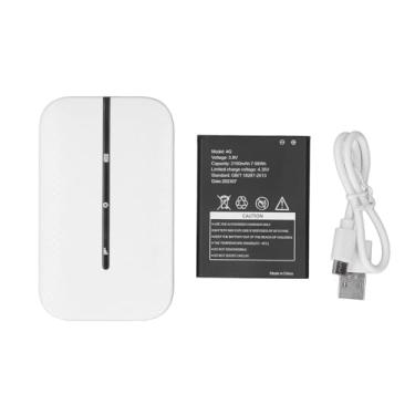 Imagem de Roteador Portátil de Hotspot Móvel 4G LTE Desbloqueado, Suporta Compartilhamento para 10 Usuários, Alta Velocidade de 300Mbps para Viagens e Trabalho, Bateria de 2100mAh para