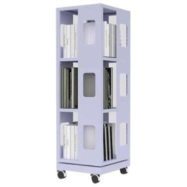 Imagem de FPPOIXDM Estante rotativa, estante de livros, prateleira de armazenamento para escritório em casa, estante rotativa de 360°, fácil de montar, estante de livros
