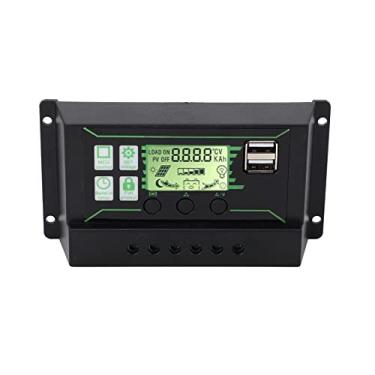 Imagem de Controlador de carga solar PWM 20A 12V 24V APIÇÃO AUTOMA DUA USB SAÍ 3 ETAFIA CARREGEM LCD Display Regulador do painel solar para o solar de grade Off