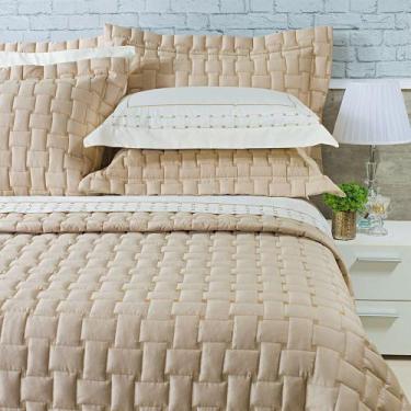 Imagem de Kit Cobre Leito Colcha Garland Queen 100% Algodão 400 Fios Acetinado B