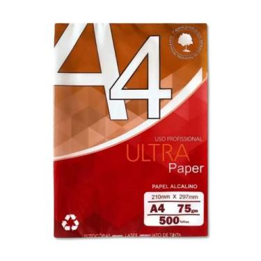 Imagem de Papel sulfite Branco A4 75g 210mm x 297mm Ultra Paper pacotes com 500 