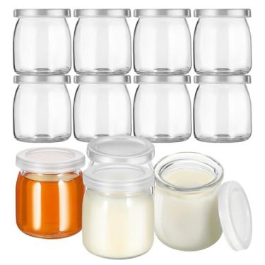 Imagem de UKCOCO 12 Potes de Vidro para Iogurte Com Tampas: Potes de Vidro para Pudim de 6,7 Oz Com Tampas (pe) - Potes para Lembrancinhas, Recipientes para Pudim para Geleia, Lembrancinhas de Casamento (200