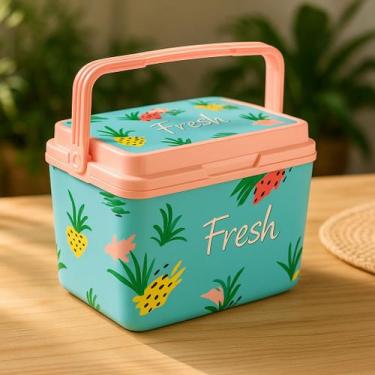 Imagem de Caixa Térmica Cooler 7L c/ Alça Porta Latas Para Camping Praia Piqueni