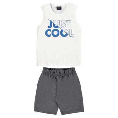 Imagem de Conjunto Just Cool Infantil para Menino Guloseima, Branco, 6