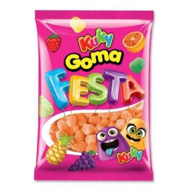 Imagem de Bala de Goma Festa Sabor Laranja Docinha Kuky Pacotinho 500g