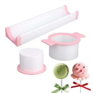 Imagem de Conjunto de Formas para Bolo Pop com Bandeja de 23cm, Antiaderente Cortador e Kit Fazer Bolos Pop Circulares Forma Assar para Cupcakes Sobremesas Confeitaria Caseira Festas Aniversário