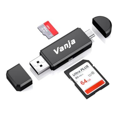 Imagem de Adaptador Vanja Micro USB OTG e leitor de cartão de memória portátil USB 2.0 para SDXC, SDHC, SD, MMC, RS-MMC, Micro SDXC, Micro SD, cartão Micro SDHC e cartão UHS-I