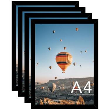 Imagem de Porta-retratos JCJMY A4 21x29,7 cm Conjunto de 4 acrílico preto