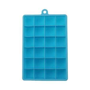 Imagem de Forma De Gelo De Silicone Com 24 Cavidades, Tampa Inclusa, Molde Para 