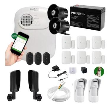 Imagem de Kit Alarme Híbrido Intelbras ANM 24 NET com Sensores Externos e de Bar