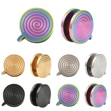 Imagem de SUNNYCLUE 1 caixa, 16 peças, brincos de pressão queloides, brincos de metal espiral com clipe punk, brincos de orelha punk, clipes de orelha não perfurados de aço inoxidável 304 para mulheres, homens