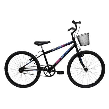 Imagem de Bicicleta Aro 24 Saidx Premium Infantil Unissex Mono Sem Marcha Preto Azul Rosa
