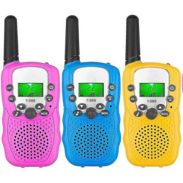 Imagem de Walkie Talkies HH Kids, pacote com 3, 5 km de alcance com luz de fundo