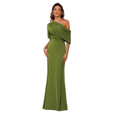 Imagem de Vestido BITALY Satin (Mãe da Noiva), verde oliva, US0