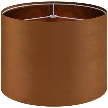 Imagem de Abajur GO&SO Burnt Orange Velvet 13x13x25cm para lâmpada de mesa