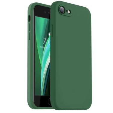 Imagem de Capa de telefone Vooii para iPhone SE/7/8 com bordas quadradas verdes