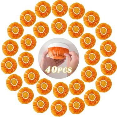 Imagem de Capa para detector de fumaça Dxmimer 40 peças, capa de alarme de incêndio, plástico elástico espesso, reutilizável, alarme de fumaça, tinta para cozinhar ou assar em casa (laranja)